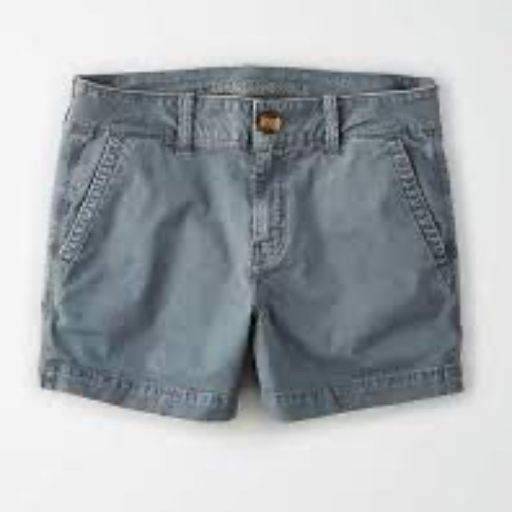 American Eagle Outfitters Super Stretch Chinos Gray Shorts Sz 2